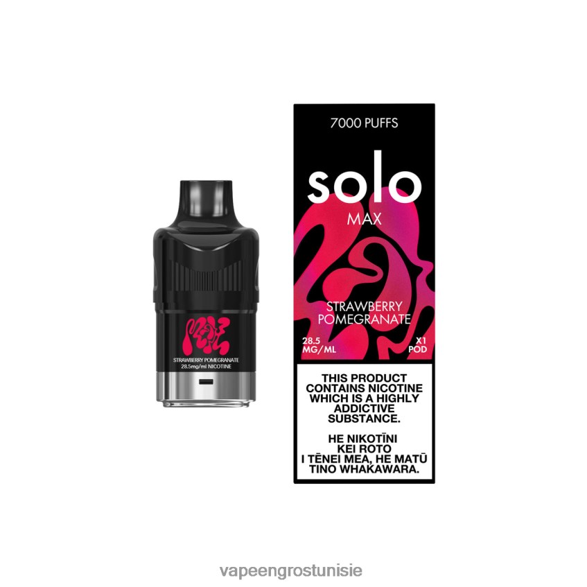 Cigarette Electronique Grossiste - Solo MAX cosse fraise grenade RXDR4D84