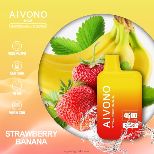 Vape En Gros - Aivono AIM BOXX 4000 fraise banane 2D686231