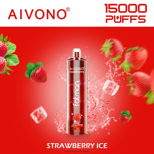 Vape En Gros - Aivono FATMAN 15000 glace à la fraise 2D68611