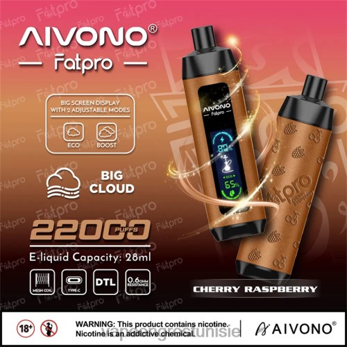 Cigarette Electronique Grossiste - Aivono Fatpro 22000 cerise framboise 2D6864