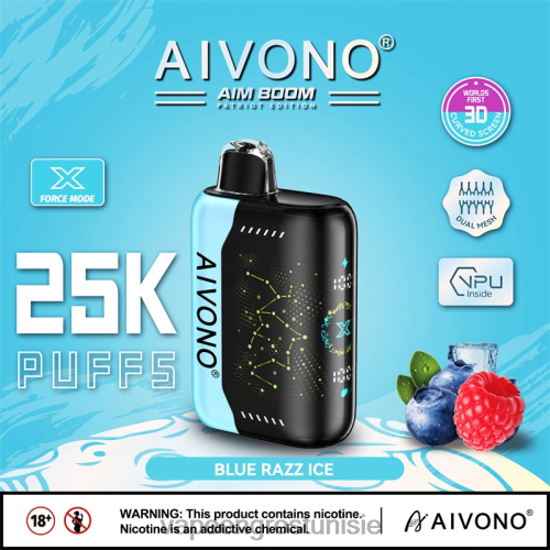 Cigarette Électronique Prix - Aivono AIM BOOM 25000 glace bleue 2D686345