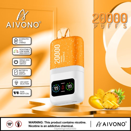 Cigarette Électronique Jetable - Aivono AIM magic 20000 mangue ananas 2D68677