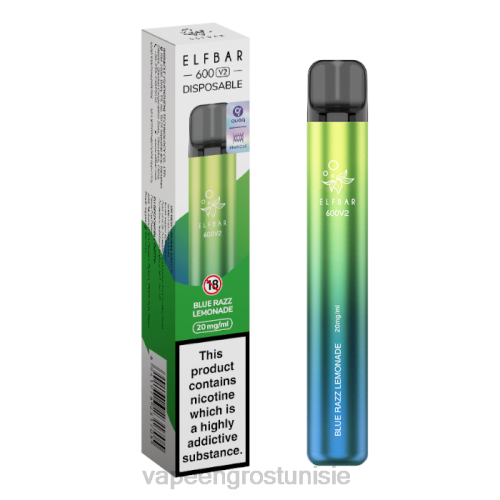 Cigarette Electronique Grossiste - limonade bleue NHPL274 ELFBAR 600V2 20mg