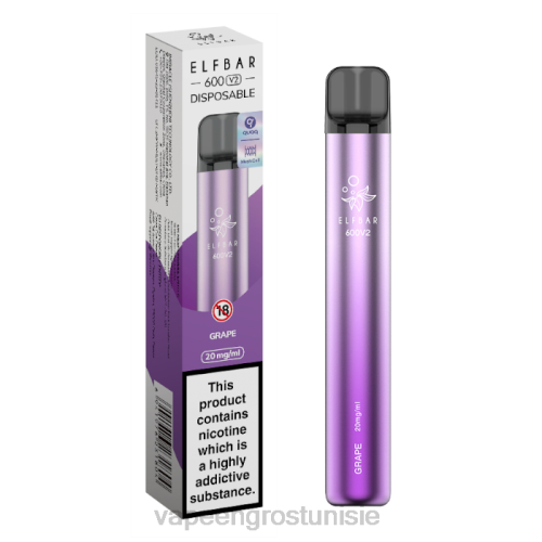 Cigarette Electronique Grossiste - raisin NHPL284 ELFBAR 600V2 20mg