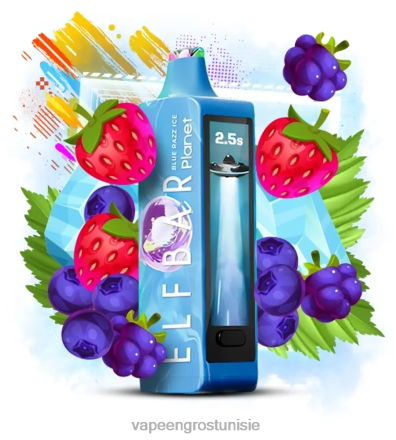 Cigarette Électronique Prix - Elf Bar Planet 25000 glace bleue 868N015