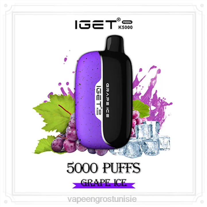 Cigarette Electronique Grossiste - IGET Moon k5000 02DN4 glace aux raisins