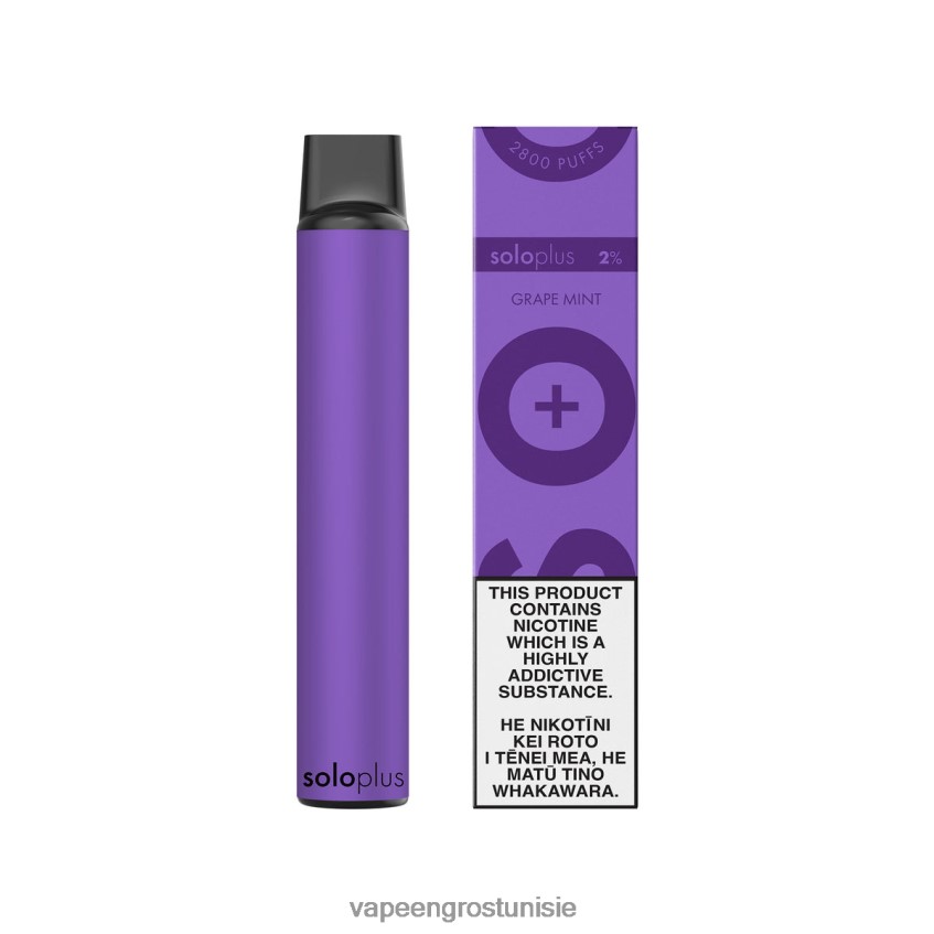 Cigarette Électronique Jetable - Solo Plus vape jetable menthe raisin RXDR4D27