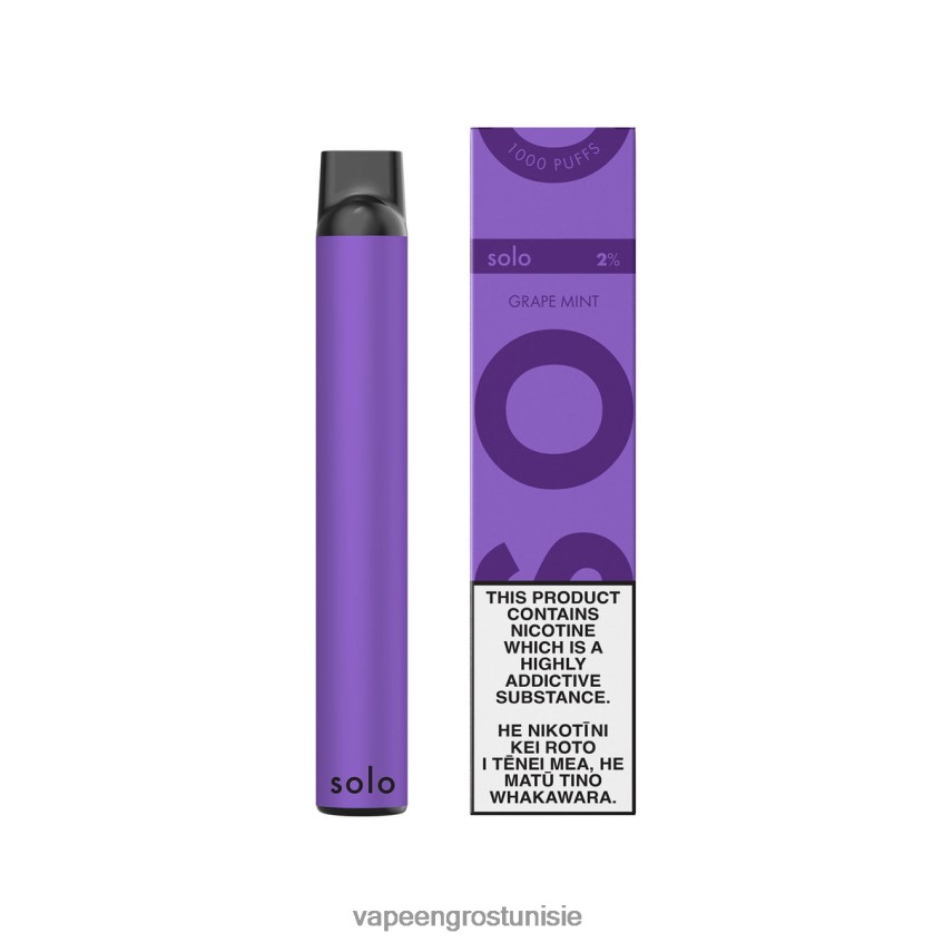 Cigarette Électronique Jetable - Solo vape jetable menthe raisin RXDR4D7