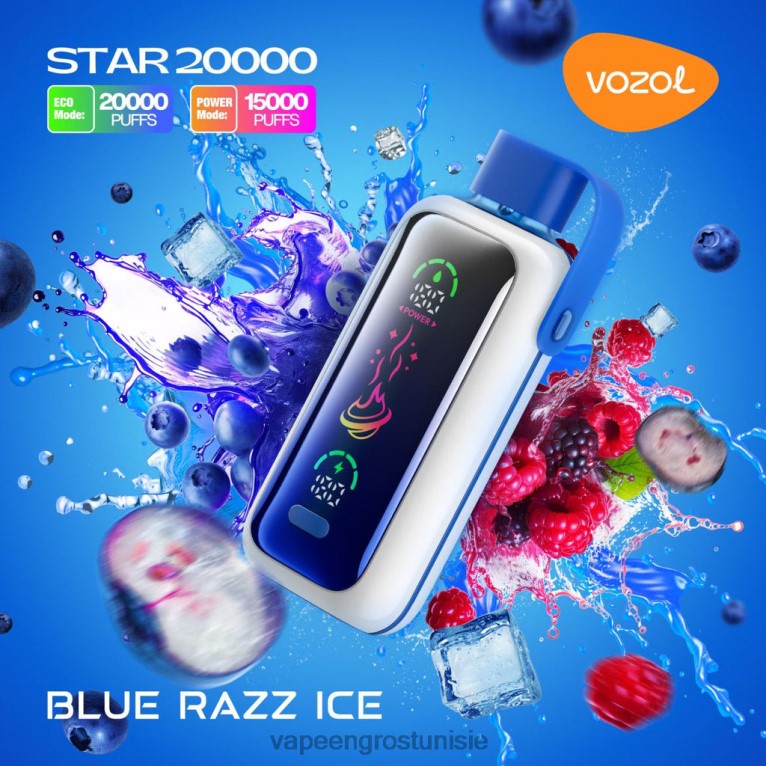 Cigarette Electronique Grossiste - VOZOL STAR 20000 806RT4 glace bleue